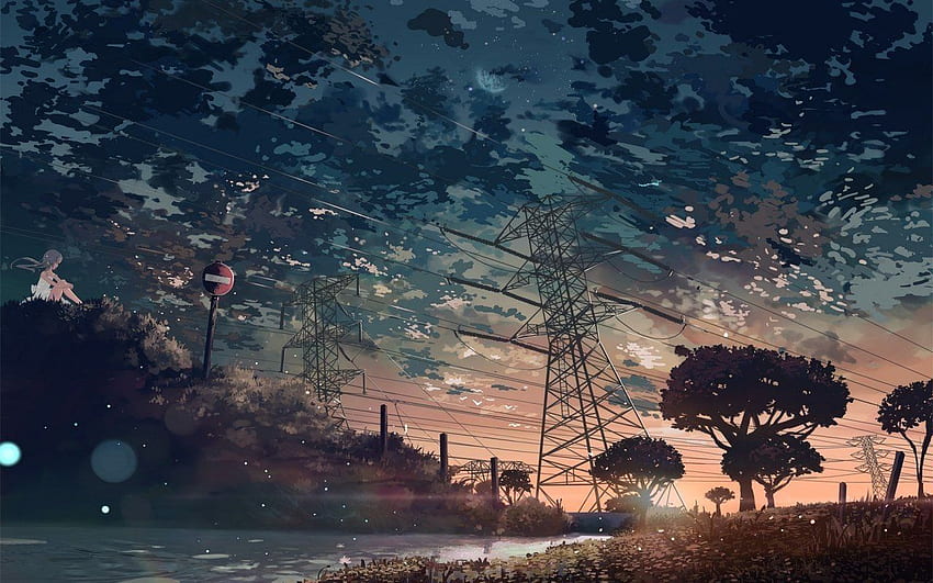 anime, Anime girls, Transmission tower / and Mobile Background HD wallpaper