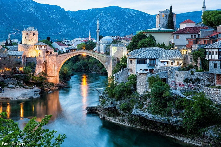 graphique Stari Most: où obtenir les meilleures vues à Mostar, pont de Mostar Fond d'écran HD