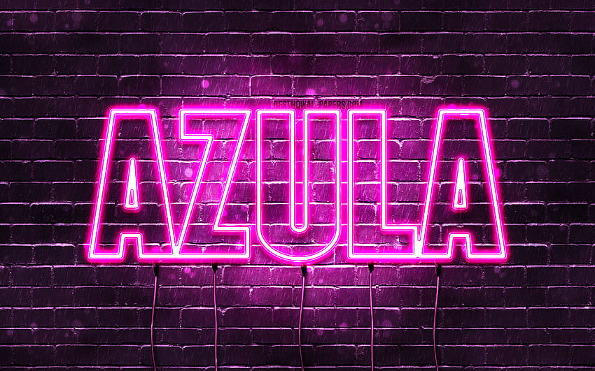 Happy Birtay Azula, , pink neon lights, Azula name, creative, Azula Happy Birtay, Azula Birtay, popular japanese female names, with Azula name, Azula HD wallpaper