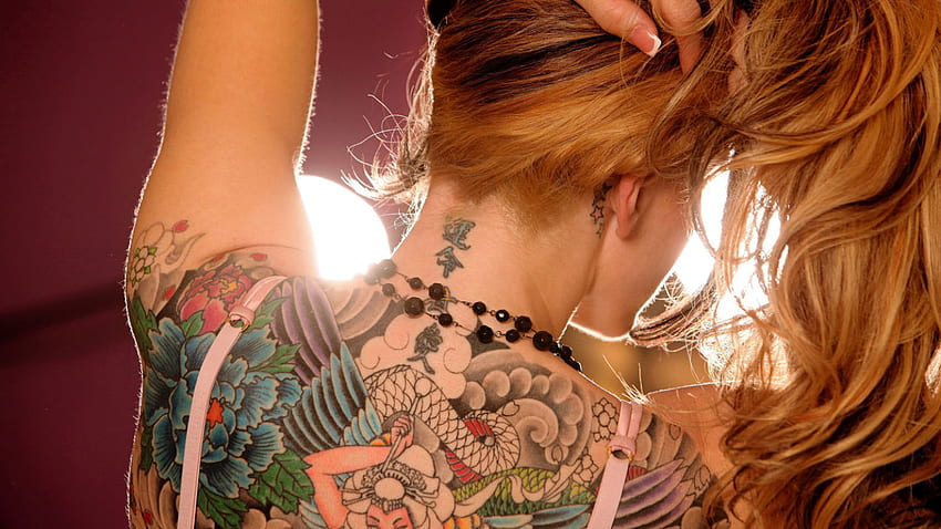 Боди Арт, изкуство, цветове, татуировка, жена, фантазия, абстрактно, тяло, татуировка, жена HD тапет