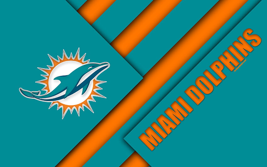 Delfines abstractos, logotipo de los delfines de Miami fondo de pantalla