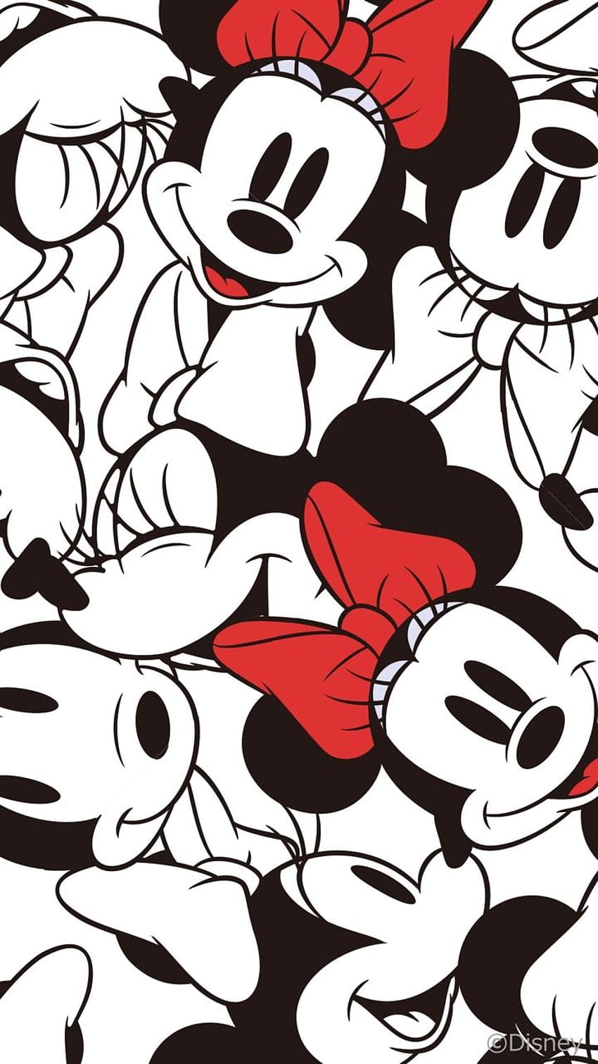 uploaded Encontre e vídeos sobre bonito, preto e vermelho. Iphone do mouse do Mickey, mouse do Mickey, arte do mouse do Mickey, Minnie Mouse preto e branco Papel de parede de celular HD