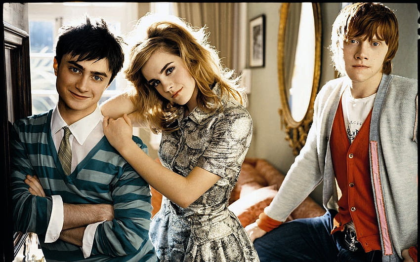 Célébrité Emma Watson Actrices Royaume-Uni Daniel Radcliffe, Rupert Grint Fond d'écran HD