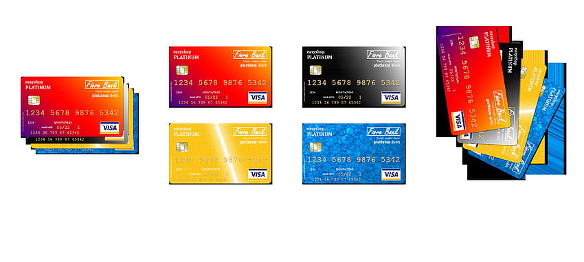 Bestand an Kreditkarten, Debitkartendesigns HD-Hintergrundbild