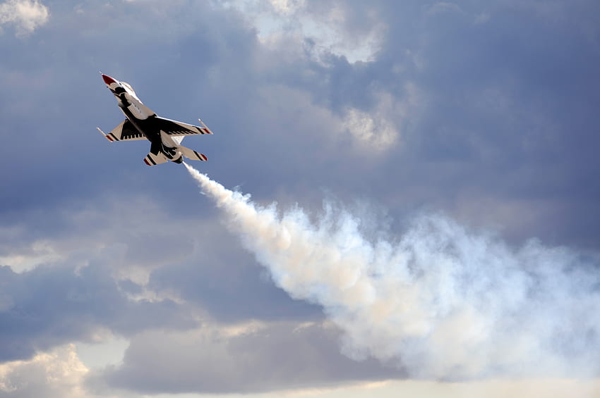 HIGH ANGLE, jet, f16, military, recon, fighter, displayteam, falcon, thunderbirds HD wallpaper