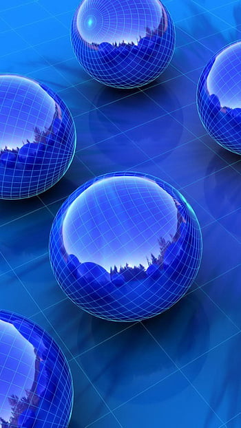 Red and Blue 3D Balls  HD Wallpapers