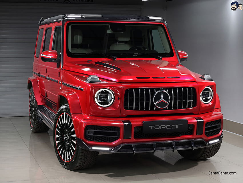 The Mercedes Benz G Class In Red And Black Shade, Mercedes Benz G500 HD wallpaper