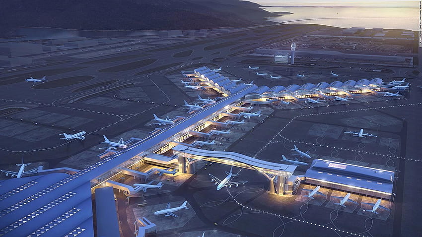 O futuro do Aeroporto Internacional de Hong Kong parece ainda mais empolgante. CNN Viagens papel de parede HD