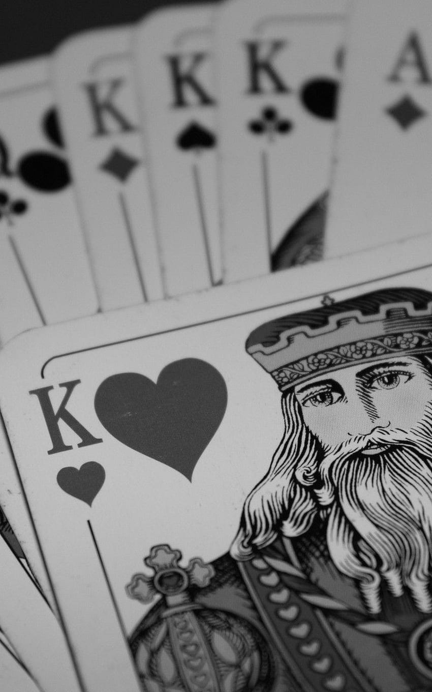 Cards King Playing Cards Hearts Deck Card - Playing Cards King - & Background HD phone wallpaper