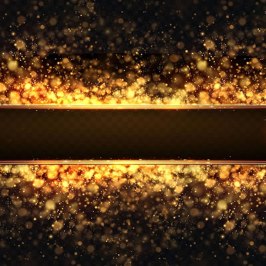 Banner de polvo de oro, partículas doradas fondo de pantalla del teléfono