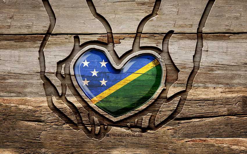 Обичам Соломоновите острови, , дървени ръце за дърворезба, Ден на Соломоновите острови, флаг на Соломоновите острови, знамето на Соломоновите острови, Грижи се за Соломоновите острови, творчество, дърворезба, страни от Океания, Соломоновите острови HD тапет