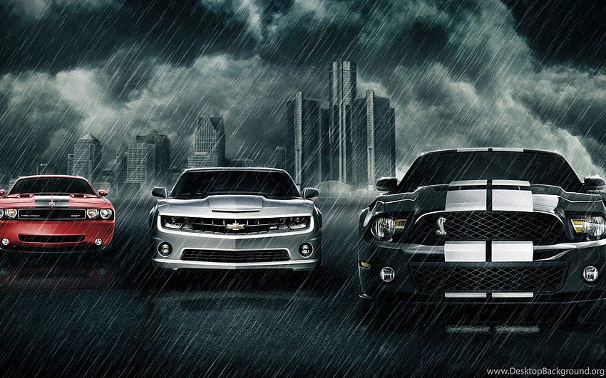 Muscle Cars Mustang Camaro Challenger Background HD wallpaper