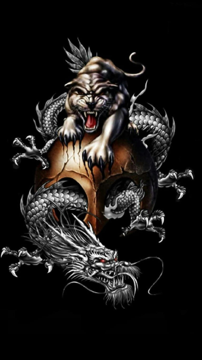 Dragon and Tiger Yin Yang Temporary Tattoo  Designs by Custom Tags
