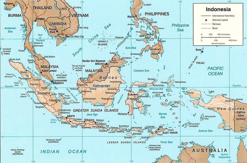 Asien-Karte, Indonesien-Karte HD-Hintergrundbild