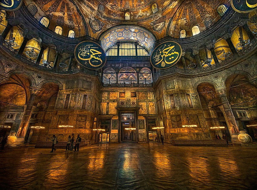 이스탄불의 하기아 소피아 내부 - Hagia Sophia HD 월페이퍼