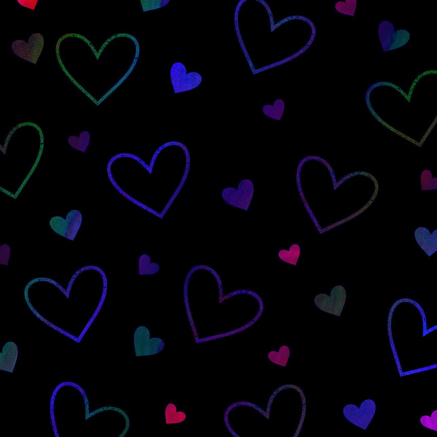 Colorful neon hearts, background HD phone wallpaper | Pxfuel