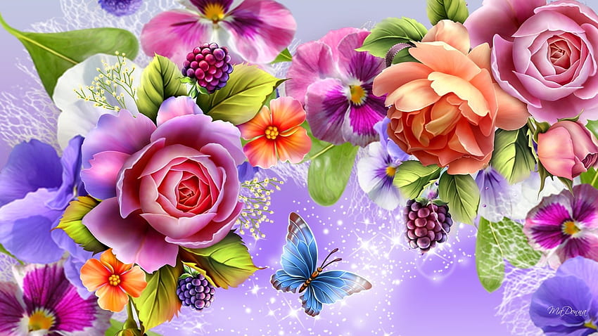 Flowers and Butterflies Wallpapers  Top Free Flowers and Butterflies  Backgrounds  WallpaperAccess