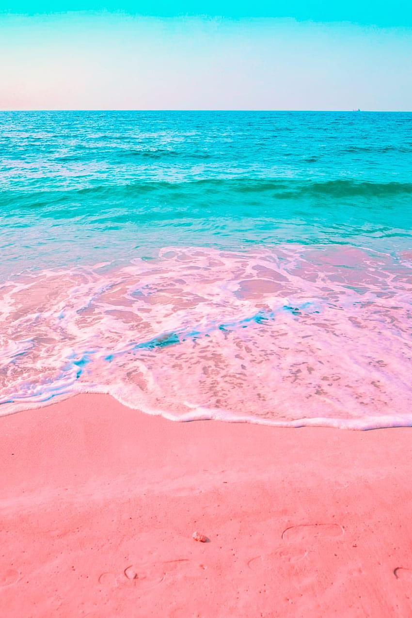 Estetika Pantai Pink wallpaper ponsel HD