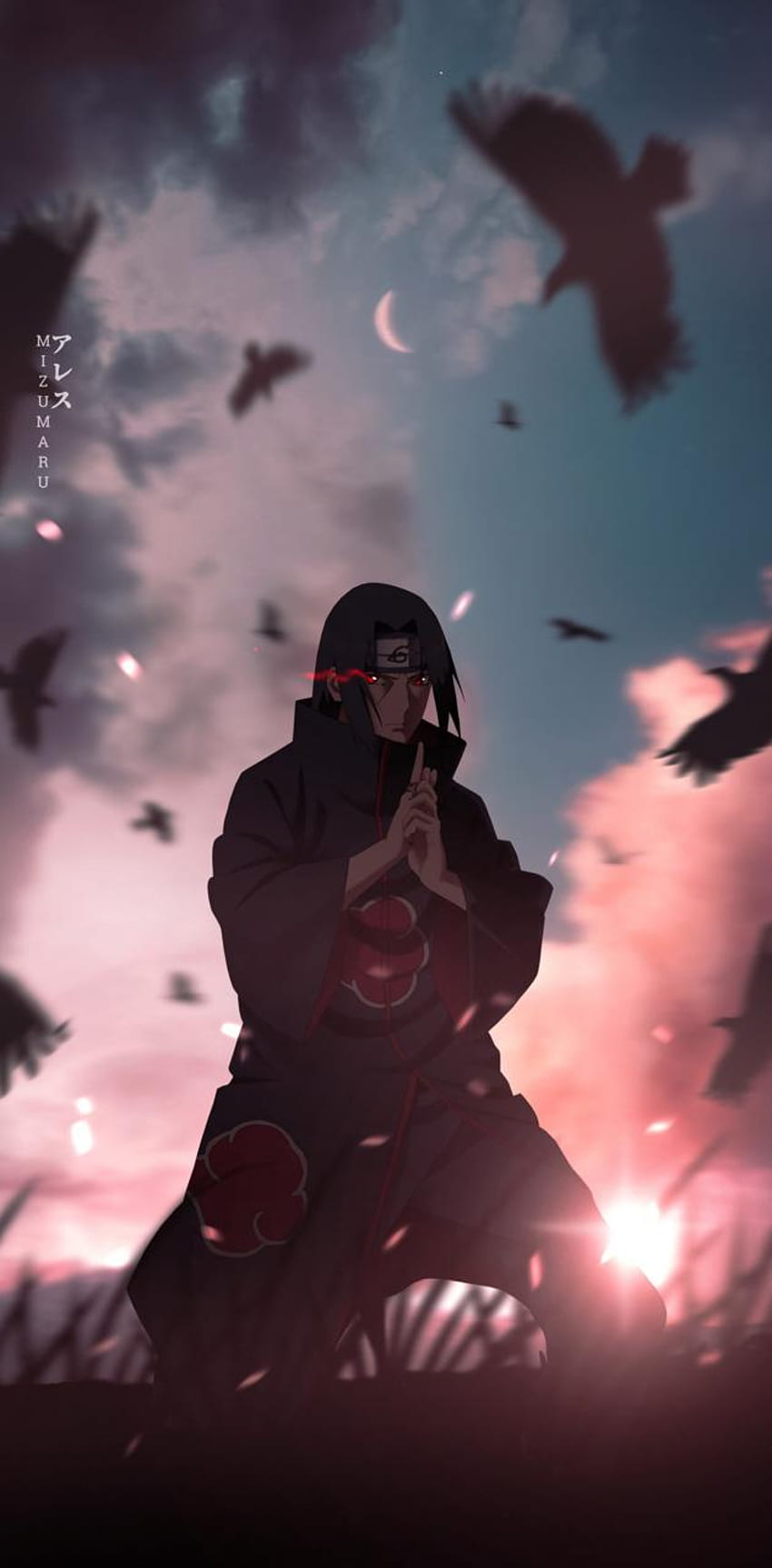 Made an iPhone wallpaper of Itachi per request. : r/Naruto