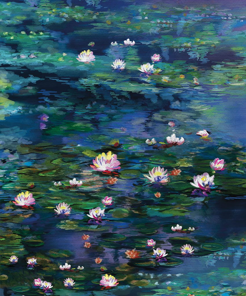 Water Lillies • Dreamy Colorful • Milton & King USA, Lilies HD phone wallpaper