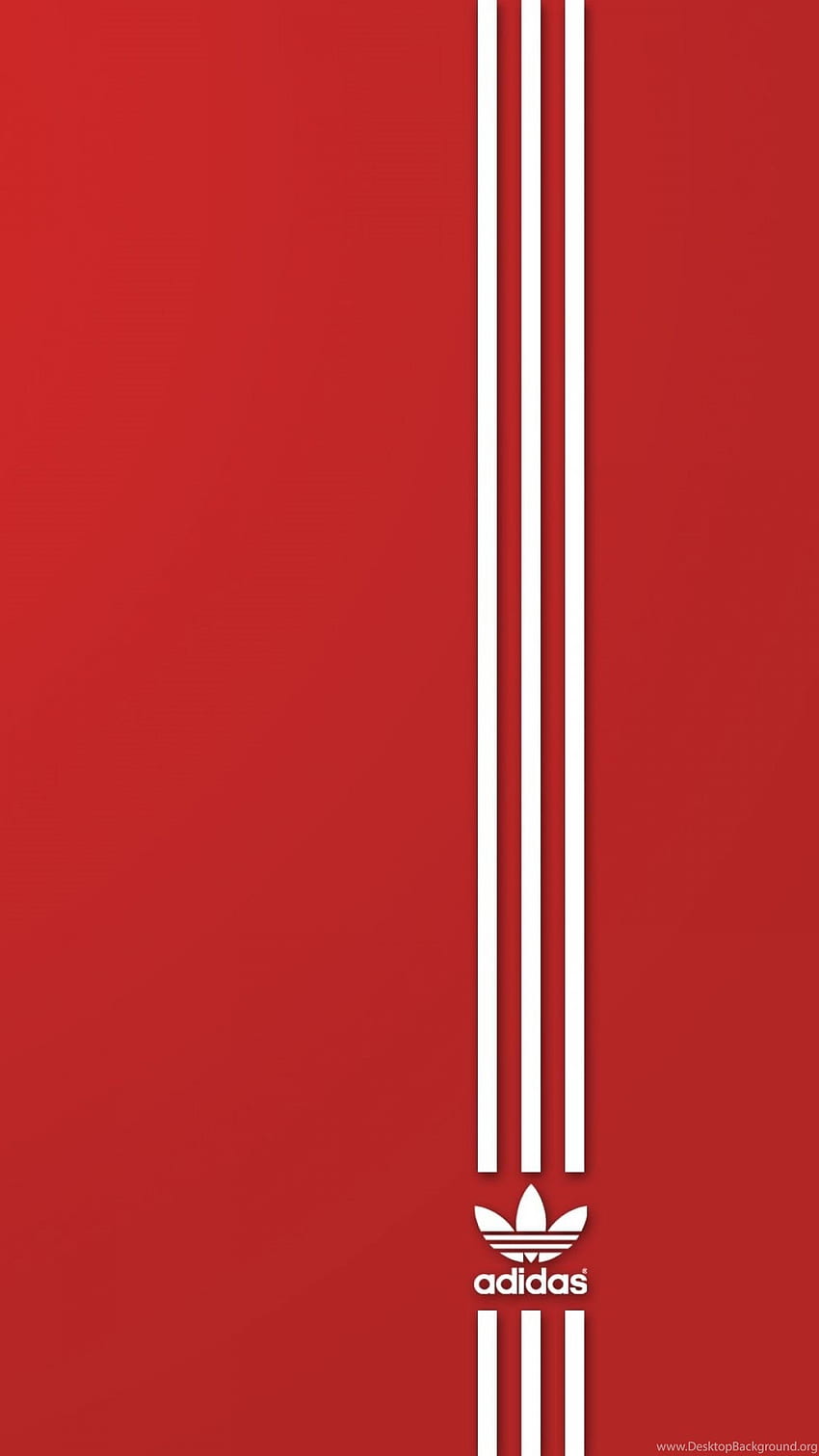 สัญลักษณ์โลโก้ Adidas สีแดงและสีขาว . พื้นหลัง วอลล์เปเปอร์โทรศัพท์ HD