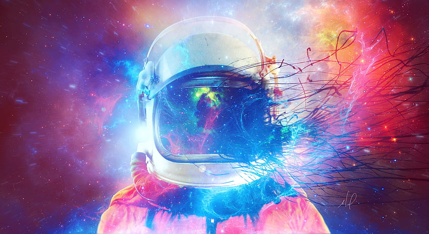 Astronauta Galaxy , Artista, , , Astronauta en el océano fondo de pantalla