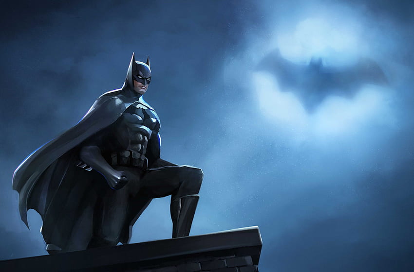Batman, Bat Signal HD wallpaper