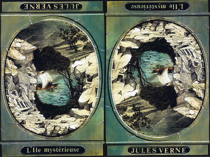 Jules Verne The Mysterious Isle - A optical illusion istvan orosz art HD wallpaper