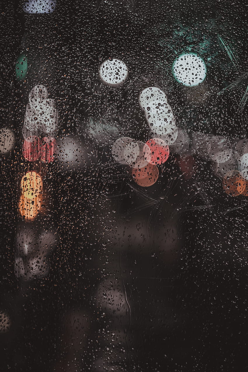 Rain, Drops, Macro, Glare, Glass HD phone wallpaper