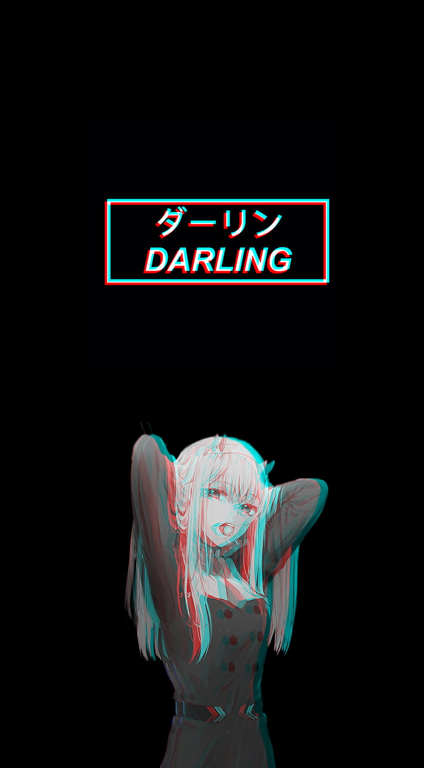 ゼロツーフォン By Me : R DarlingInTheFranxx, Zero Two and Hiro Phone HD電話の壁紙