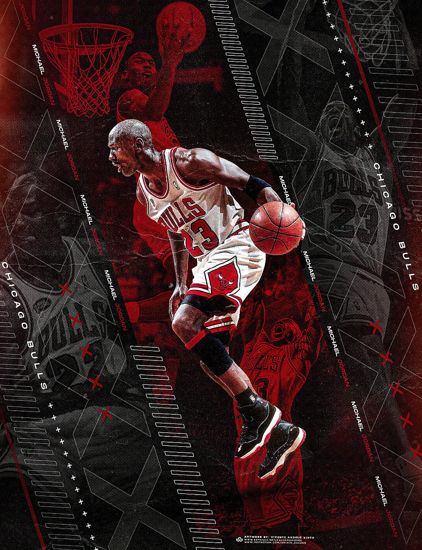 Nba sanatı. Micheal Jordan. Chicago Bulls. Michael Jordan Chicago Bulls, Michael Jordan sanatı, Nba sanatı HD telefon duvar kağıdı