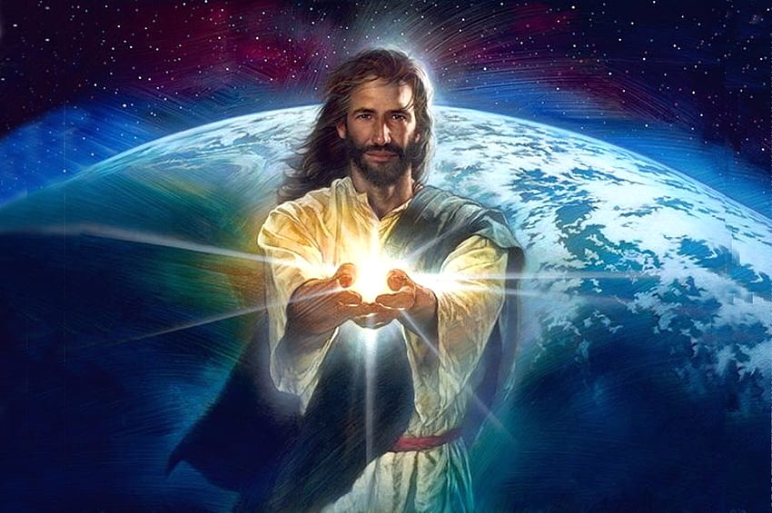Das Licht der Welt, Jesus Christus, Jesus, Herr, Volk, Erde, Malerei, Licht, Welt, Retter HD-Hintergrundbild