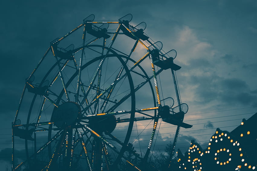 Cities, Night, Backlight, Illumination, Ferris Wheel HD wallpaper