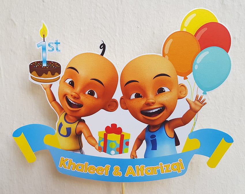 Upin Ipin Cake Topper, Design & Craft, Art & Prints on Carousell, Upin & Ipin HD wallpaper