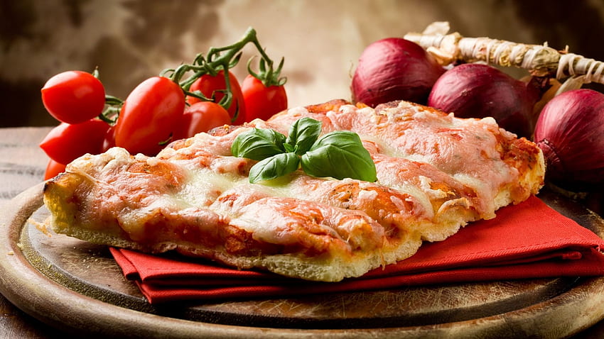 Italienisches Pizzastück HD-Hintergrundbild