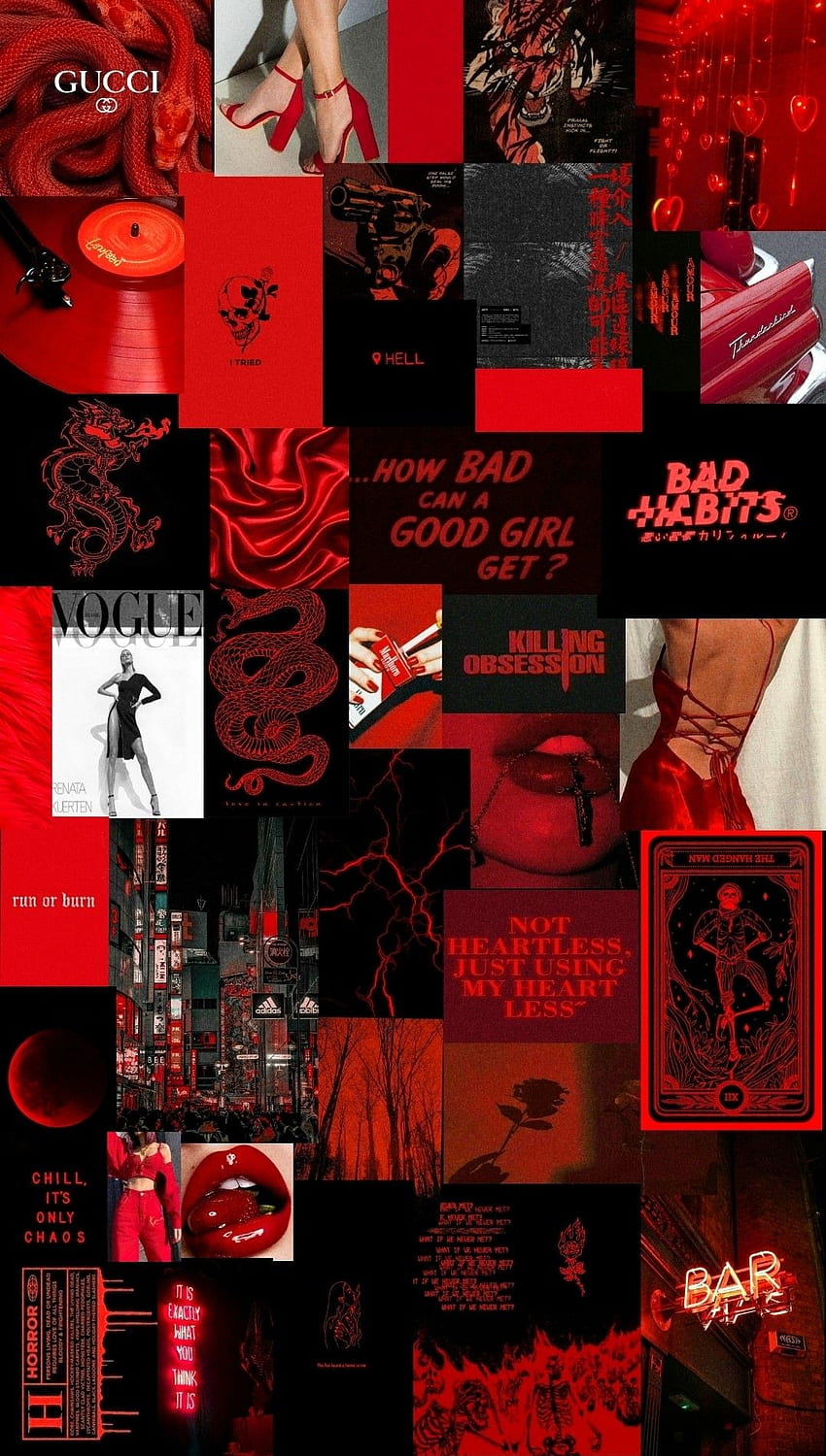 ästhetisch rot. Dunkles iPhone, roter ästhetischer Grunge, böses Mädchen, Widder-Ästhetik HD-Handy-Hintergrundbild