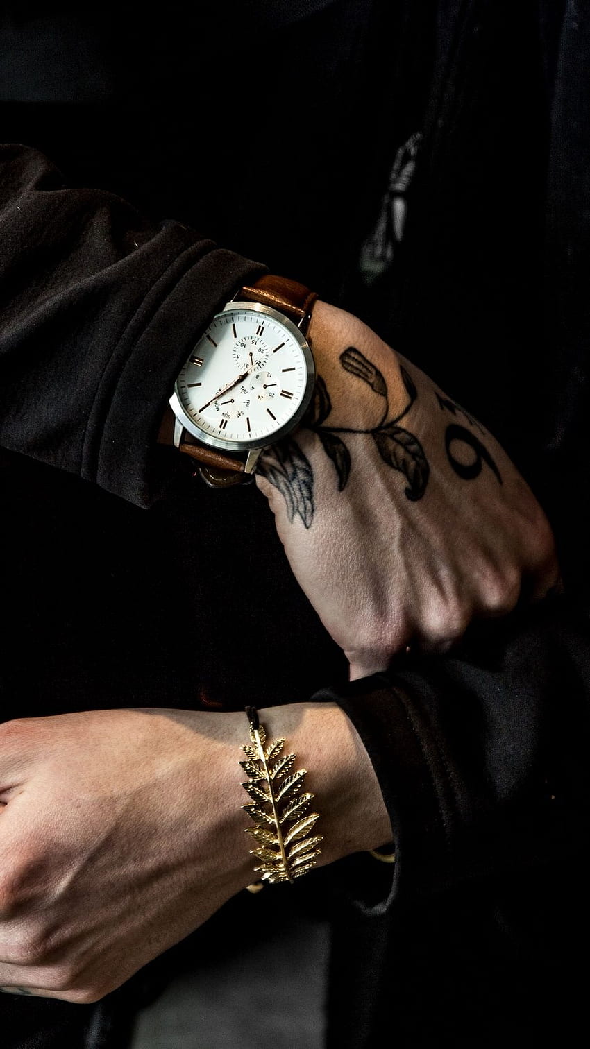 ръчен часовник, ръка, татуировка, Tattos HD тапет за телефон