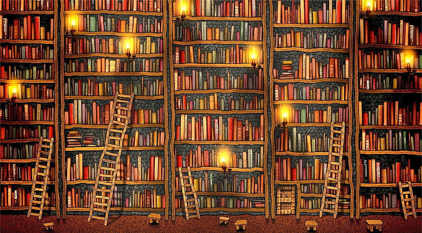 Library, Cute Library HD wallpaper