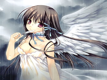 Wallpaper sake, girl, anime, wings, pretty, angel, supernatural, japanese  for mobile and desktop, section сёдзё, resolution 1920x1200 - download