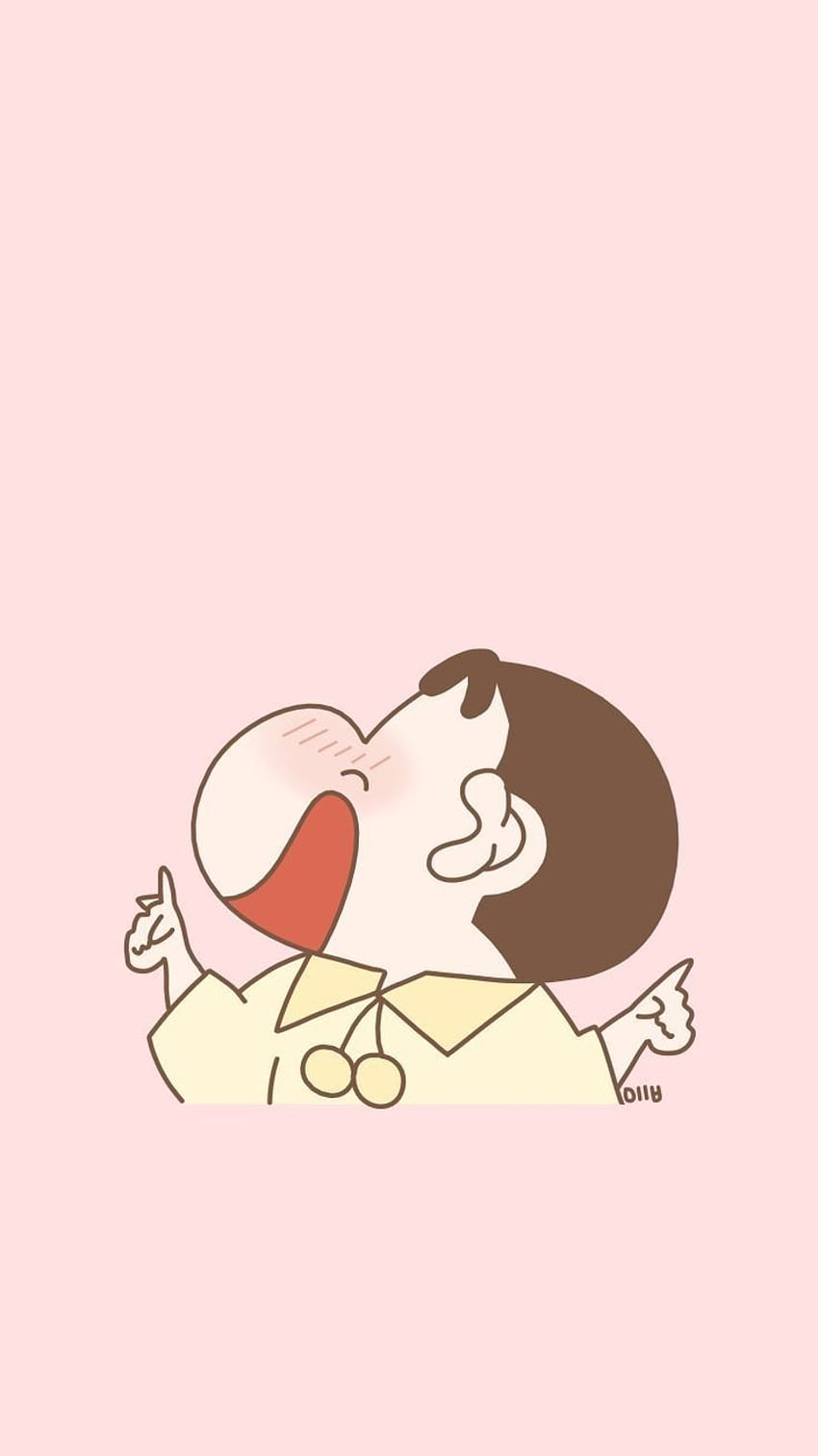 Shinchan arrossendo. Simpatico cartone animato, Sinchan, carino, Divertente Shin Chan Sfondo del telefono HD