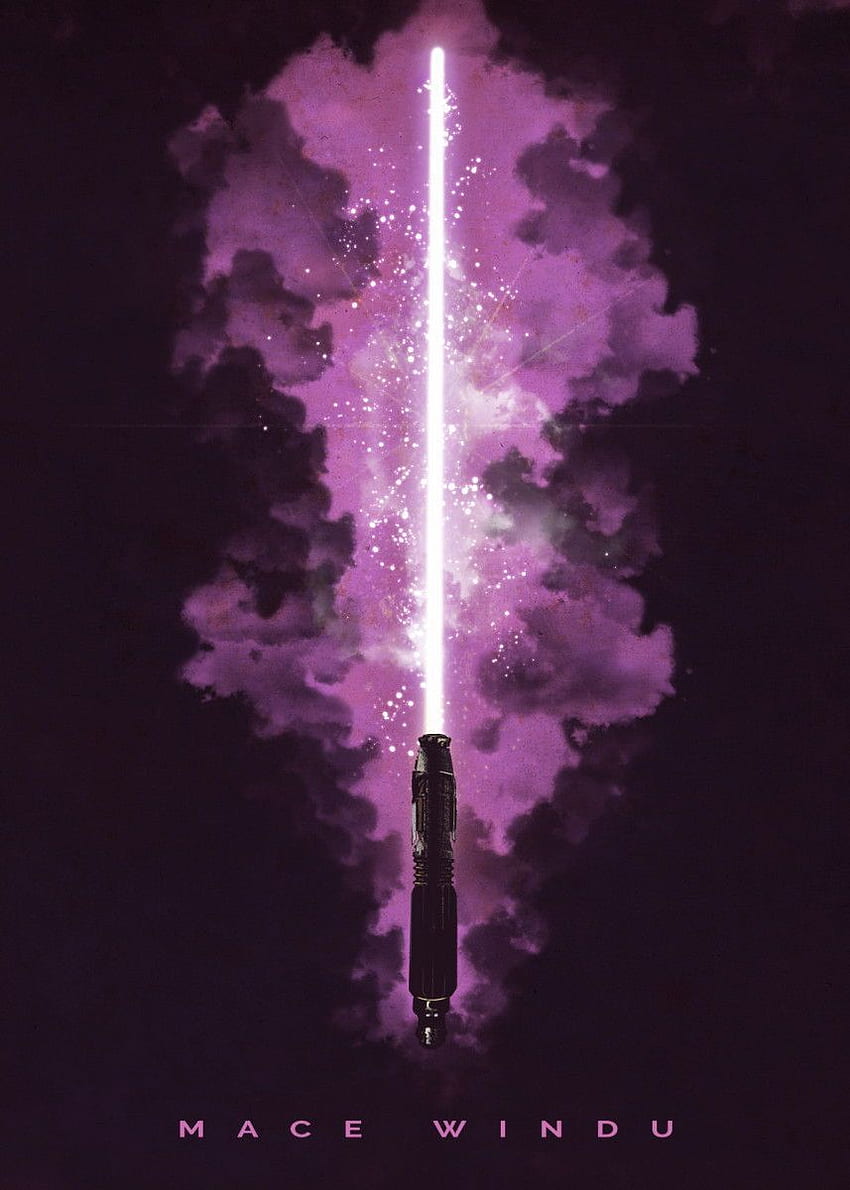 Fioletowy miecz świetlny, fioletowy telefon Star Wars Tapeta na telefon HD