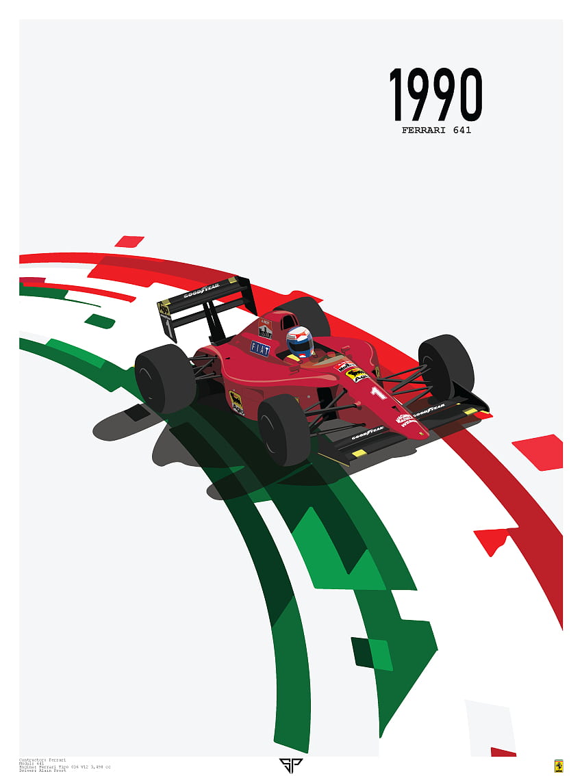 Ferrari 641 Prost Illustration : formula1, Alain Prost HD phone wallpaper