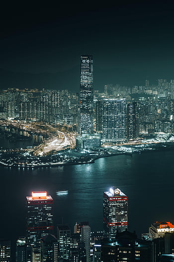Hong Kong Skyline from the Peak. Hong kong night, Hong kong nightlife ...