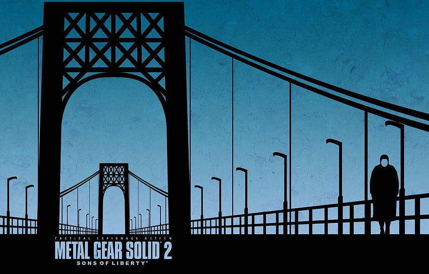 pont, minimalisme, konami, Metal Gear Solid 2: Sons of Liberty, mgs pour , section минимализм, Minimalist Metal Gear Fond d'écran HD