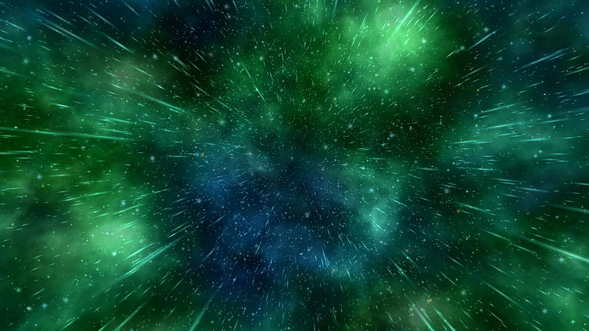 Space Green, Green and Blue Space HD wallpaper