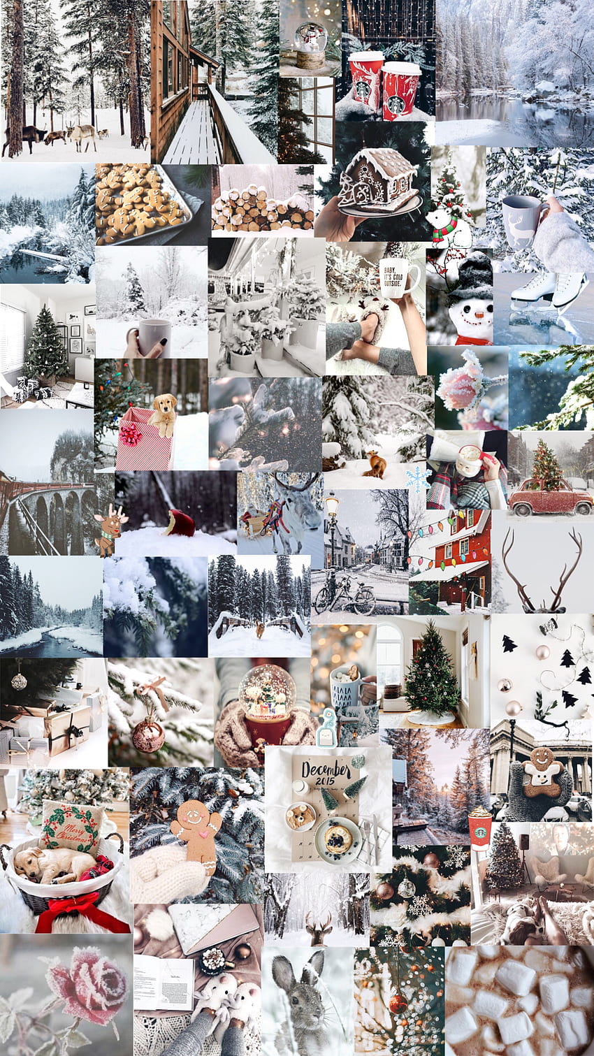 winter aesthetic background. Christmas , Winter , Christmas collage, Winter Aesthetic Collage HD phone wallpaper