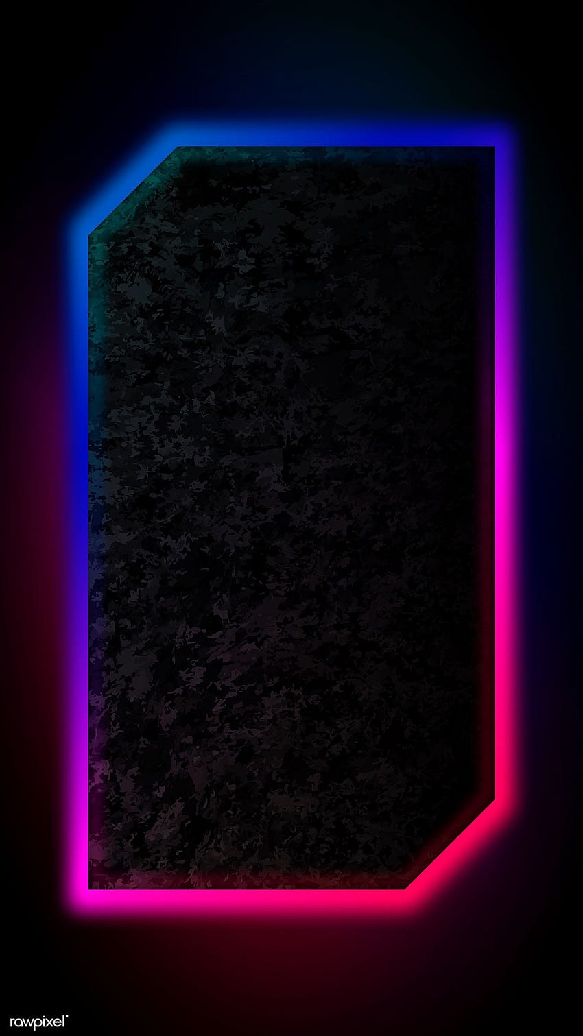 Vector de plantilla de móvil de marco de neón rosa y azul. prima por / Aew. Luces de neón rosa, abstracto, abstracto, azul fresco y rosa fondo de pantalla del teléfono