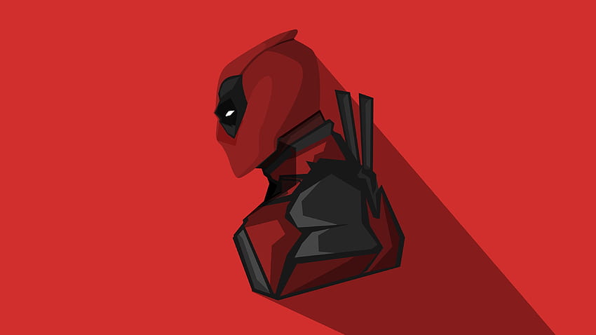 Deadpool, Marvel-Comics, minimal HD-Hintergrundbild