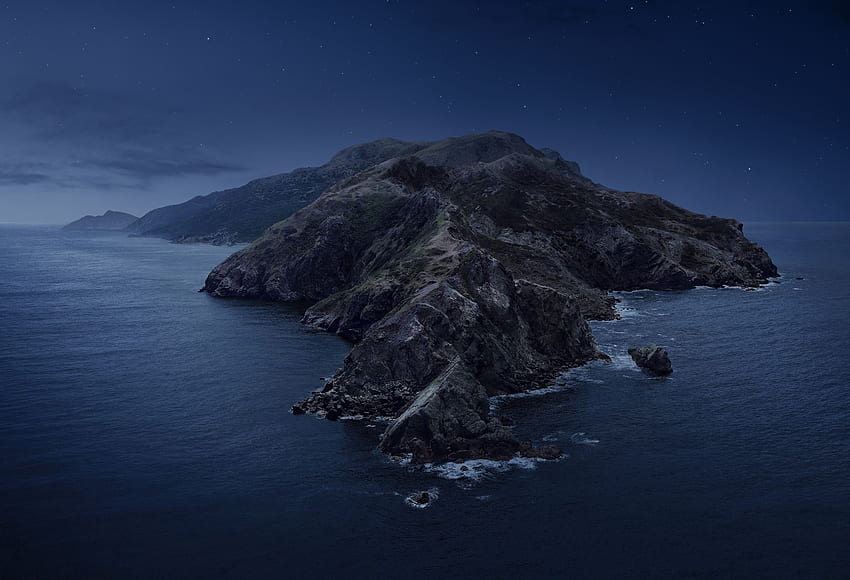 Predeterminado de MacOS Catalina, isla oscura fondo de pantalla