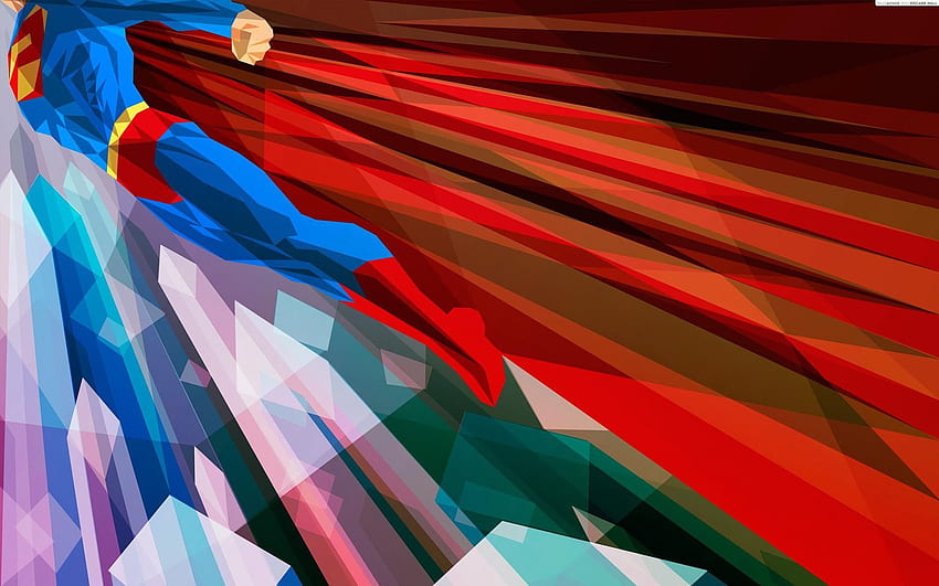 comics, Superman, Low Poly / and Mobile Background, Superman Abstract HD wallpaper